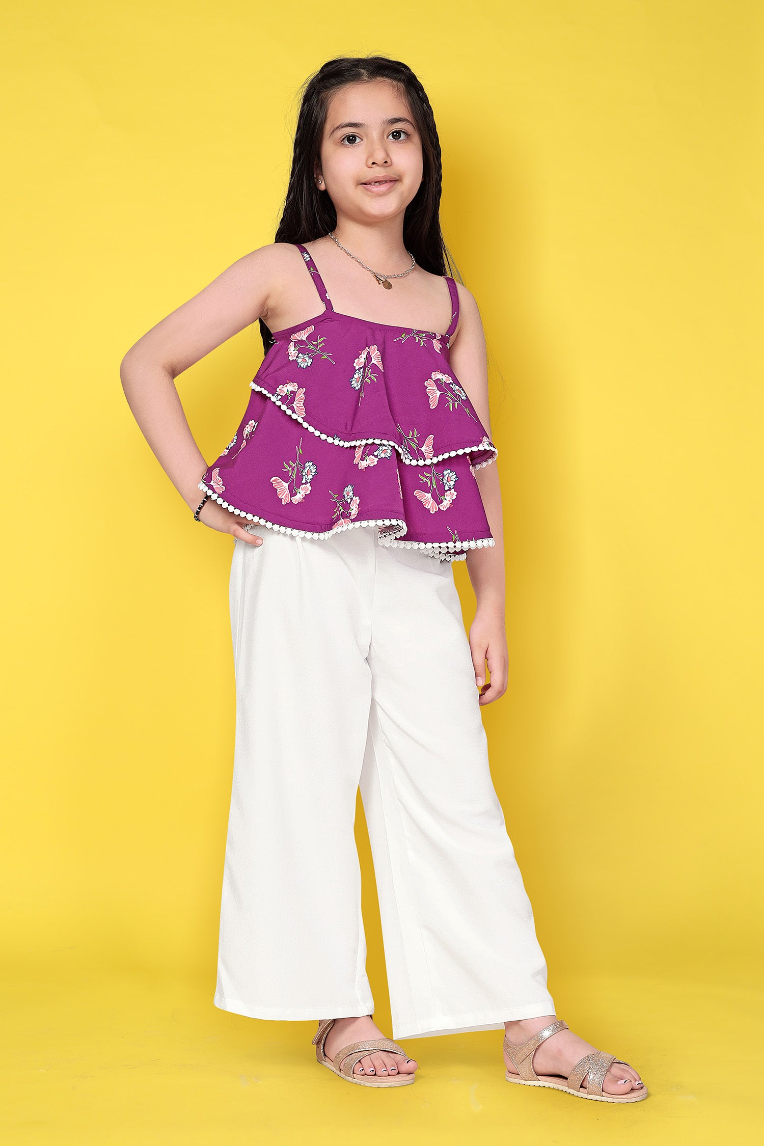 Buy Apanakah Indigo Organic Cotton Top With Sharara Pants For Women –  APANAKAH